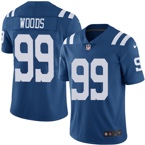 Indianapolis Colts #99 Limited Al Woods Royal Blue Nike NFL Men Rush Vapor Untouchable jersey->youth nfl jersey->Youth Jersey